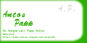 antos papp business card